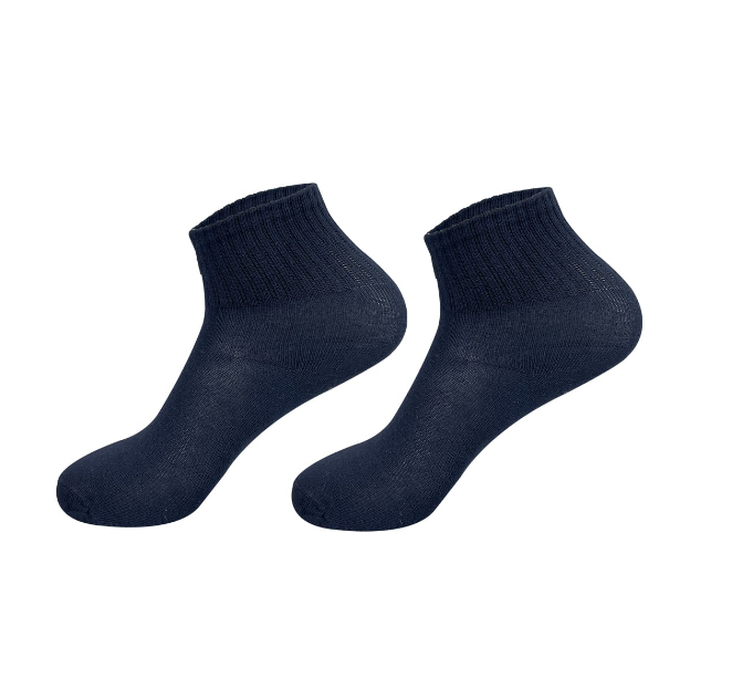 CALCETINES ALGODÓN NIÑO AZUL COLOR SIN DISEÑO TALLA 6 1 2 UNID - 1