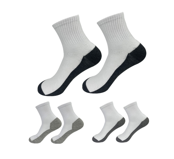 PACK 3 CALCETINES ALGODÓN NIÑO GRIS CORTE TOBILLO COLORES 12 UNID - 1