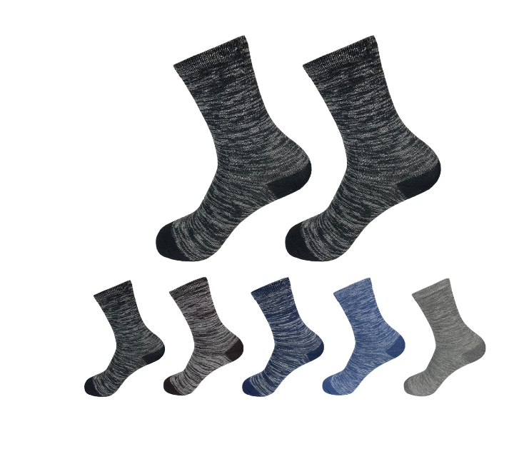 CALCETINES ALGODÓN NIÑO MULTICOLOR DISEÑO JASPEADO TALLA 2 12 UNID - 1