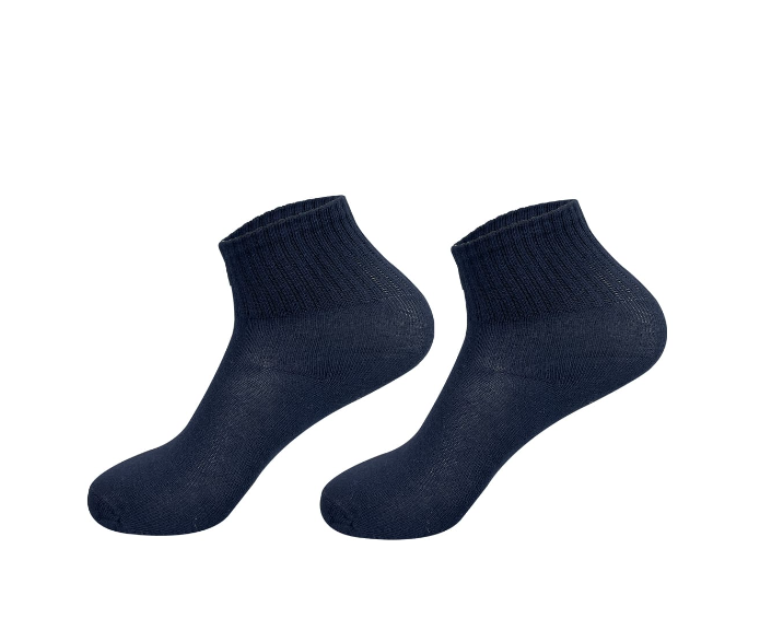 CALCETINES ALGODÓN NIÑO AZUL COLOR SIN DISEÑO TALLA 4 1 2 UNID - 1