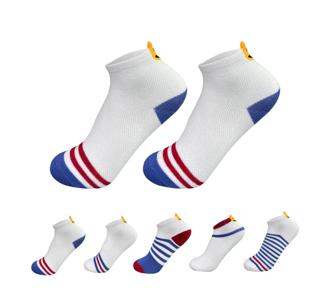 CALCETINES ALGODÓN NIÑO MULTICOLOR RAYAS EMOJI TALLA 9-12 12 UNID - 1