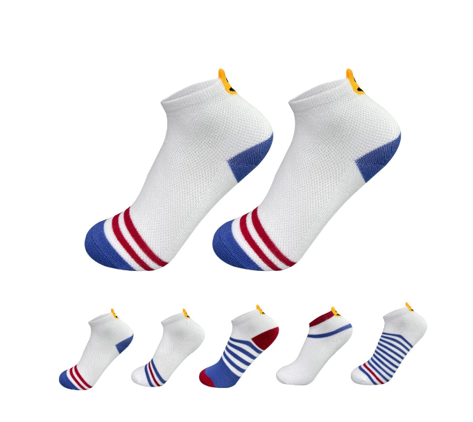 CALCETINES ALGODÓN NIÑO MULTICOLOR RAYAS EMOJI TALLA 3-6 12 UNID - 1