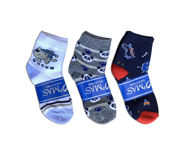 CALCETINES ALGODÓN NIÑO MULTICOLOR ESTAMPADO TALLA 4 12 UNID - 1