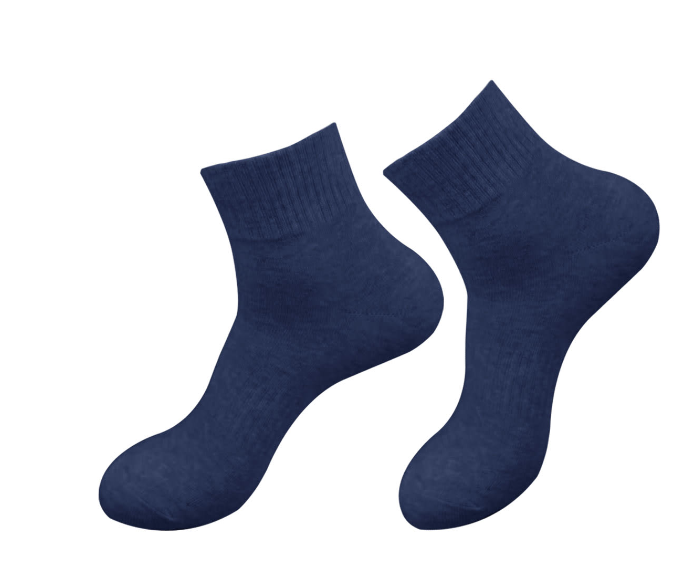 CALCETINES ALGODÓN NIÑO AZUL ESCOLAR CORTO TALLA SURTIDA 12 UNID - 1