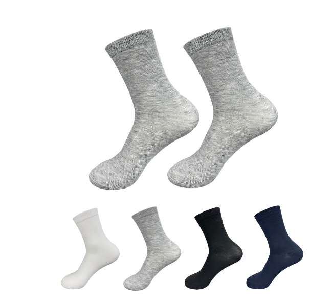 CALCETINES ALGODÓN NIÑO MULTICOLOR CORTE MEDIO COLORES LISO TALLA 4 12 UNID - 1