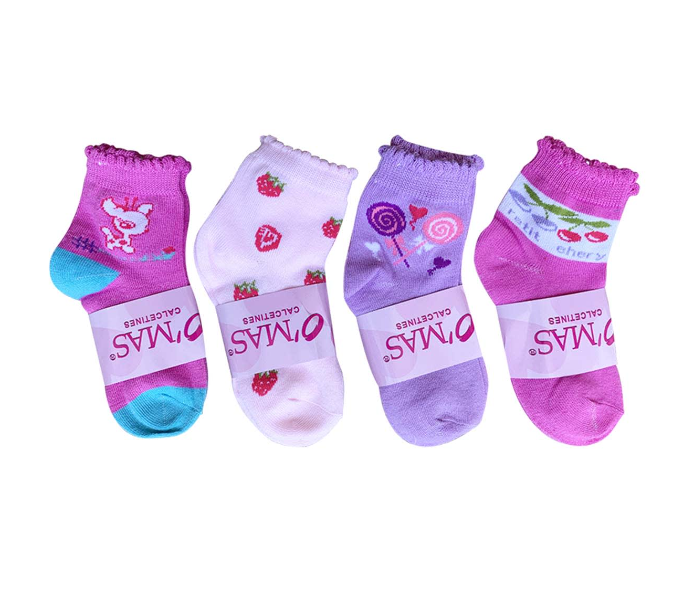 PACK 3 CALCETINES ALGODÓN NIÑA MULTICOLOR BORDADO TALLA 6 12 UNID - 1