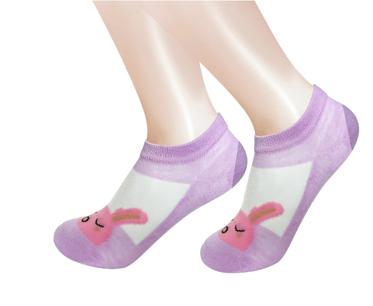 CALCETINES ALGODÓN NIÑA MULTICOLOR TOBILLO DISEÑO ANIMALES TALLA 4 12 UNID - 1