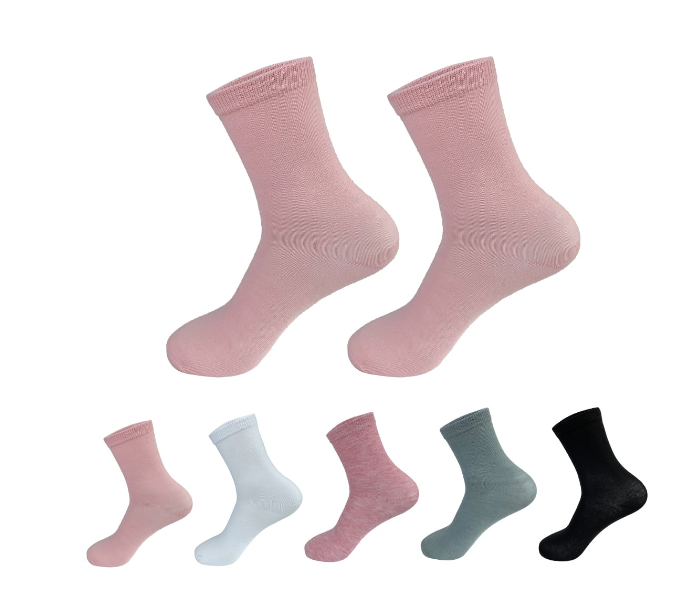 CALCETINES ALGODÓN NIÑA MULTICOLOR CORTE MEDIO ESTAMPADO CONEJO TALLA 6-9 12 UNID - 1