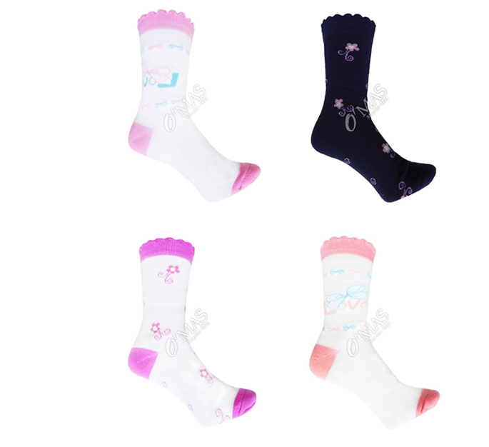 CALCETINES ALGODÓN NIÑA MULTICOLOR CORTE BAJO LOVE TALLA 6 12 UNID - 1