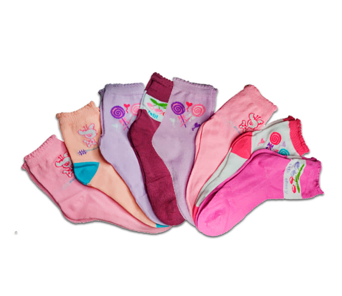PACK 4 CALCETINES ALGODÓN NIÑA MULTICOLOR TALLA 4 12 UNID - 1