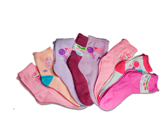 PACK 4 CALCETINES ALGODÓN NIÑA MULTICOLOR TALLA 6 12 UNID - 1