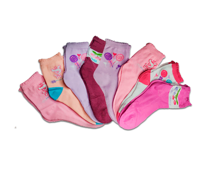 PACK 4 CALCETINES ALGODÓN NIÑA MULTICOLOR TALLA 2 12 UNID - 1