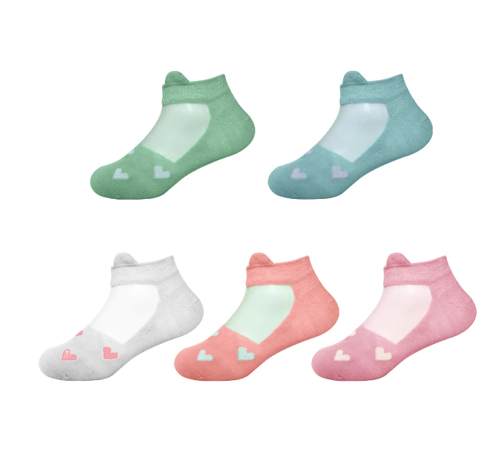CALCETINES ALGODÓN NIÑA MULTICOLOR CORTE TOBILLO DISEÑO ANIMALES TALLA 4 12 UNID - 1