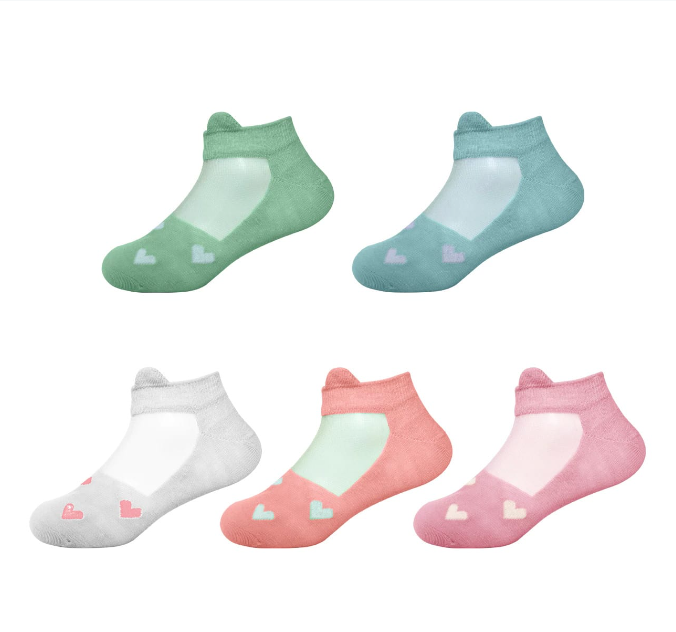 CALCETINES ALGODÓN NIÑA MULTICOLOR CORTE TOBILLO DISEÑO ANIMALES TALLA 2 12 UNID - 1