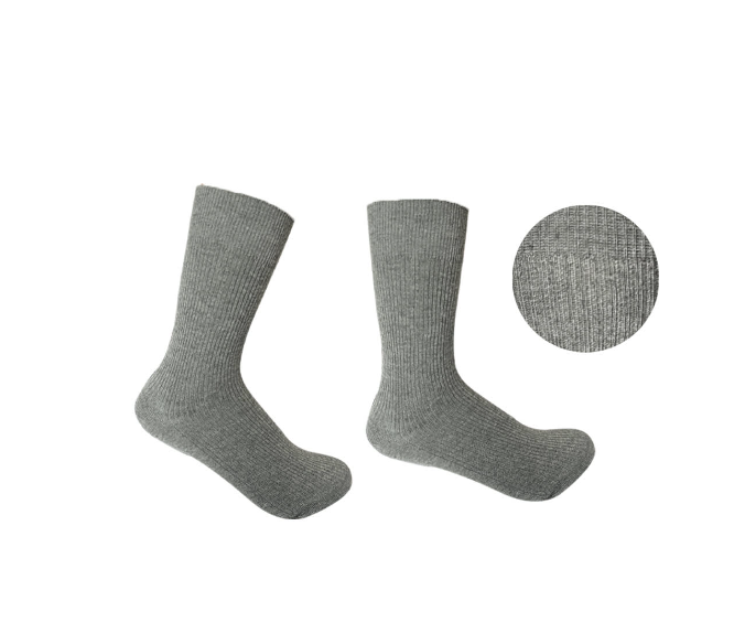 CALCETINES ALGODÓN NIÑA GRIS ESCOLAR CORTO ACRILICO TALLA 9-10 12 UNID - 1