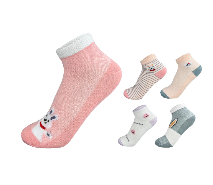 CALCETINES ALGODÓN NIÑA MULTICOLOR CORTE MEDIO BORDE DISEÑO TALLA 9-12 12 UNID - 1