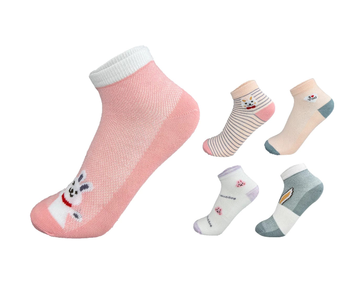 CALCETINES ALGODÓN NIÑA MULTICOLOR CORTE MEDIO BORDE DISEÑO TALLA 3-6 12 UNID - 1
