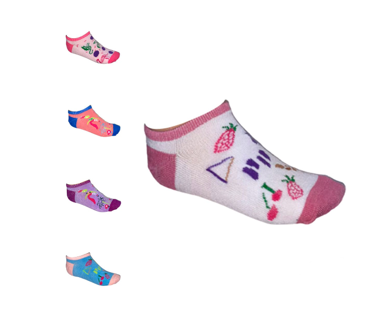 PACK 3 CALCETINES ALGODÓN NIÑA MULTICOLOR DISEÑO INVISIBLE TALLA 14-16 12 UNID - 1