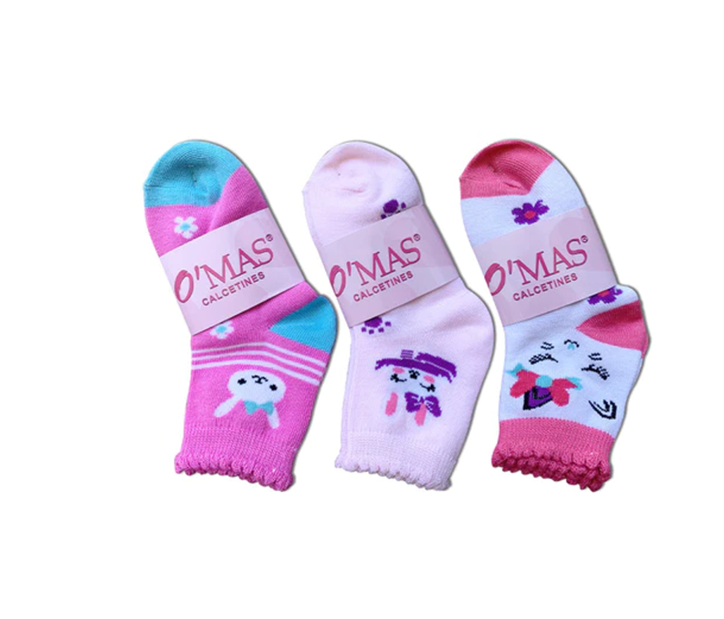 CALCETINES ALGODÓN NIÑA MULTICOLOR S TALLA 4 12 UNID - 1