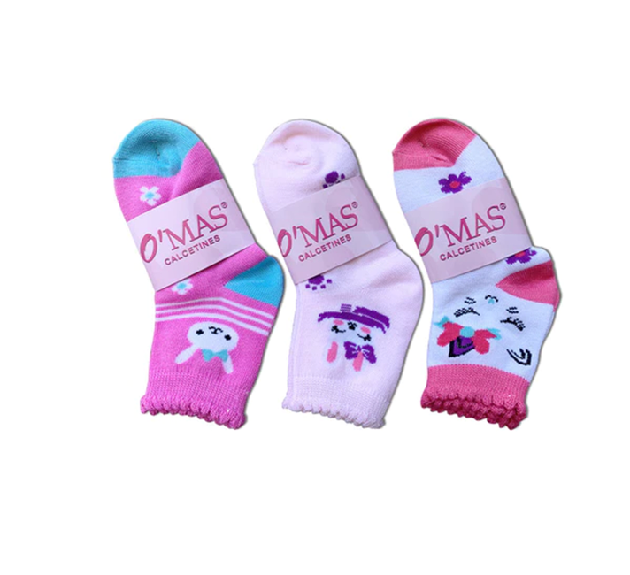 CALCETINES ALGODÓN NIÑA MULTICOLOR ESTAMPADO TALLA 6 12 UNID - 1