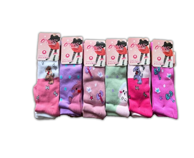 BALLERINA ALGODÓN NIÑA MULTICOLOR POLAR ESTAMPADO ANIMALES TALLA 6-8 12 UNID - 1
