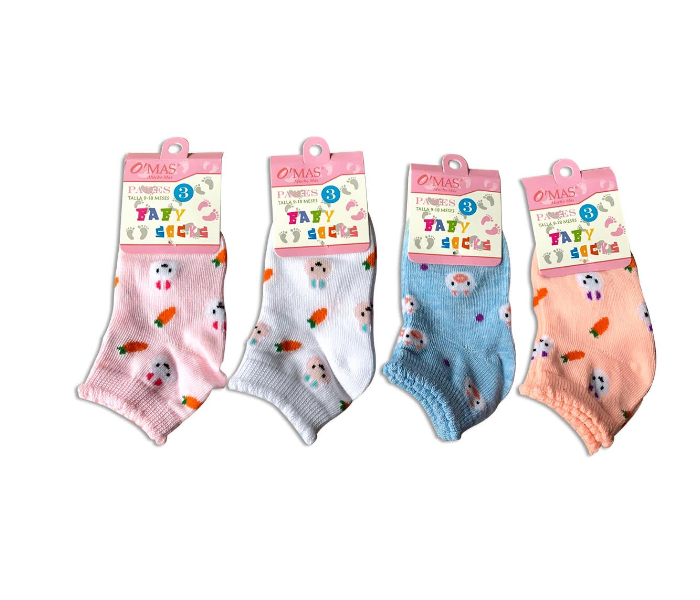 CALCETÍN ALGODÓN NIÑA MULTICOLOR BEBÉ TOBILLO TALLAS 18-24 MESES 12 UNI - 1