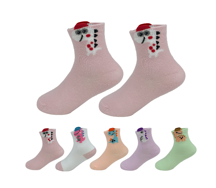 CALCETINES ALGODÓN NIÑA MULTICOLOR BEBE DINOSAURIO TALLA 18-24 MESES 12 UNID - 1