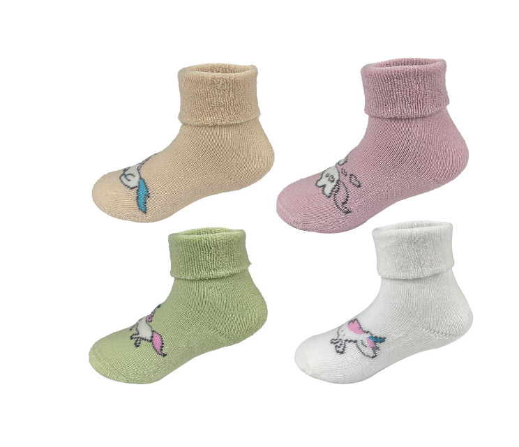 CALCETINES ALGODÓN NIÑA MULTICOLOR BEBE UNICORNIO TALLA 18-24 MESES 12 UNID - 1
