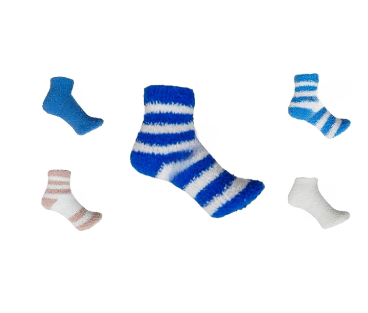 CALCETINES ALGODÓN NIÑO MULTICOLOR BEBE DISEÑOS RAYAS COLORES TALLA 18-24 12 UNID - 1