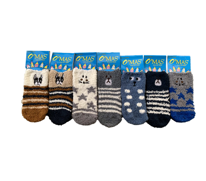 CALCETINES ALGODÓN NIÑO MULTICOLOR BEBE DISEÑO ANIMALES SURTIDOS 18-24 MESES 12 UNID - 1