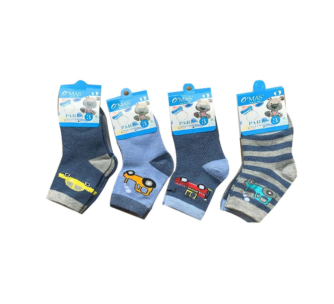 CALCETINES ALGODÓN NIÑO MULTICOLOR BEBE ESTAMPADO SURTIDO TALLA 18-24 MESES 12 UNID - 1