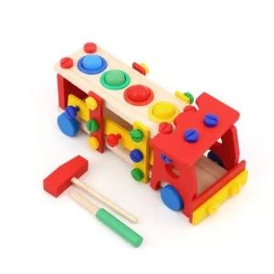 CAMIÓN MULTIFUNCIONAL CON MARTILLO JUGUETE MADERA - 1