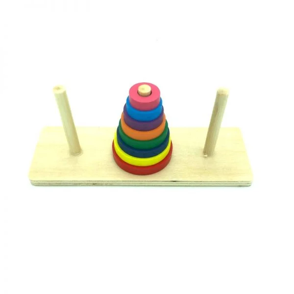 JUEGO DIDÁCTICO TORRE HANÓI MADERA - 1