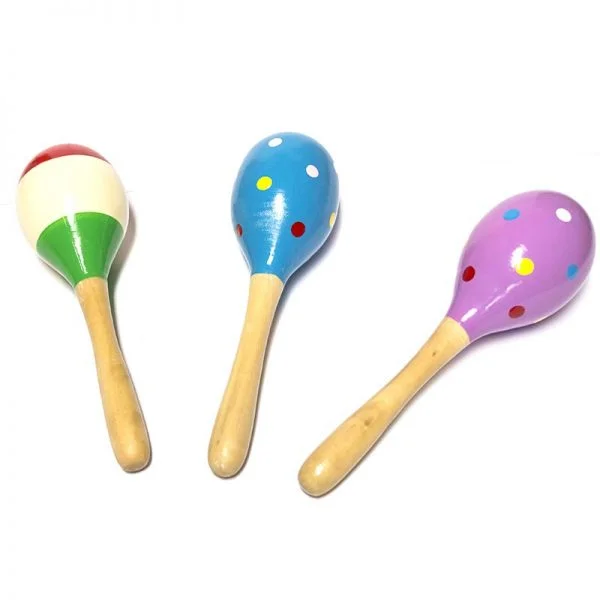 MARACA MADERA SONAJERO JUGUETE - 1
