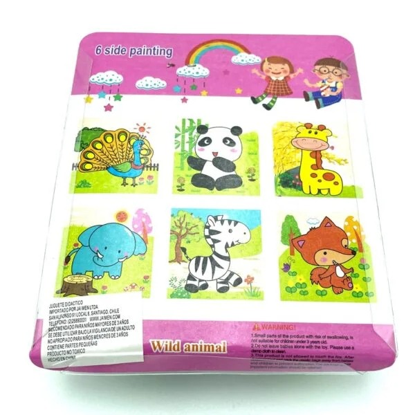PUZZLE MULTICOLOR CUBO JUGUETE MADERA - 1