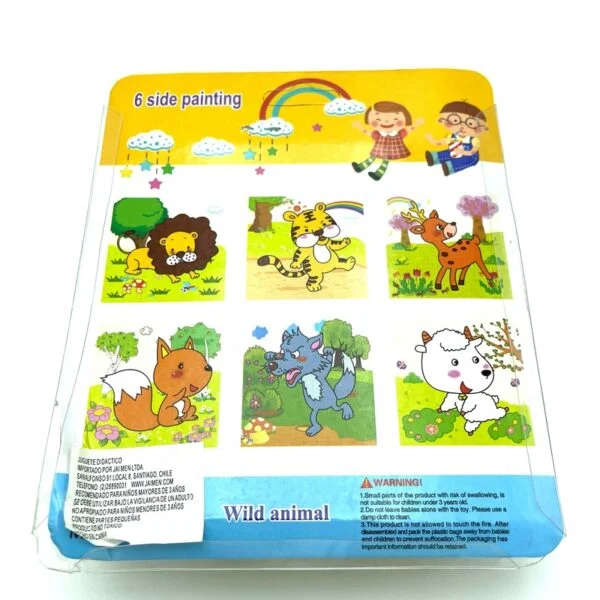 PUZZLE MULTICOLOR CUBO JUGUETE MADERA - 1