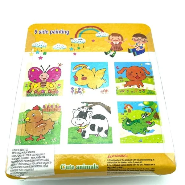 PUZZLE MULTICOLOR CUBO JUGUETE MADERA - 1