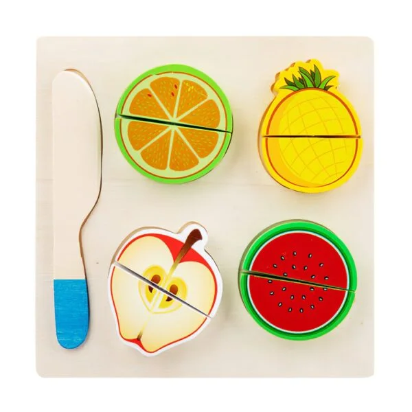 PUZZLE MULTICOLOR FRUTA JUGUETE MADERA - 1