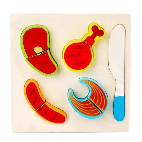 PUZZLE MULTICOLOR FRUTA JUGUETE MADERA - 1