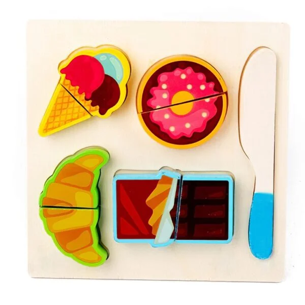 PUZZLE MULTICOLOR FRUTA JUGUETE MADERA - 1