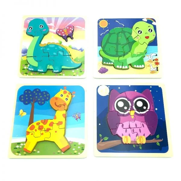 PUZZLE MULTICOLOR ANIMAL JUGUETE MADERA - 1