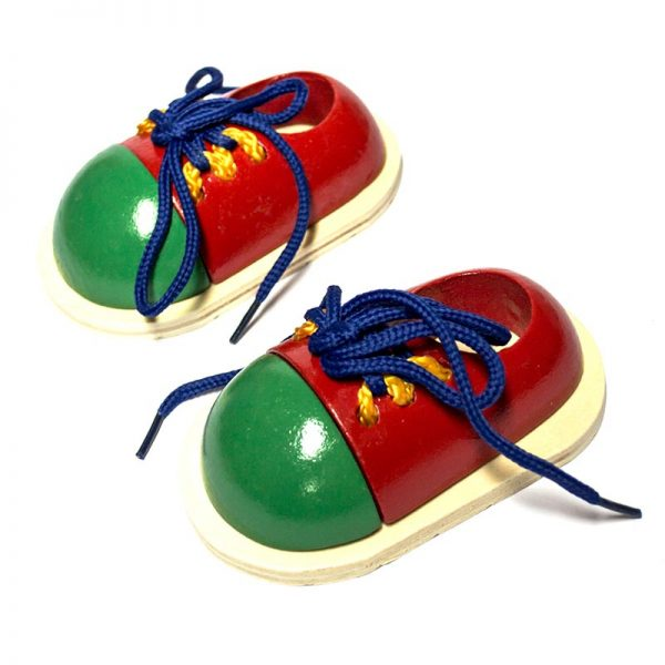 ZAPATO DIDÁCTICO JUGUETE MADERA - 1