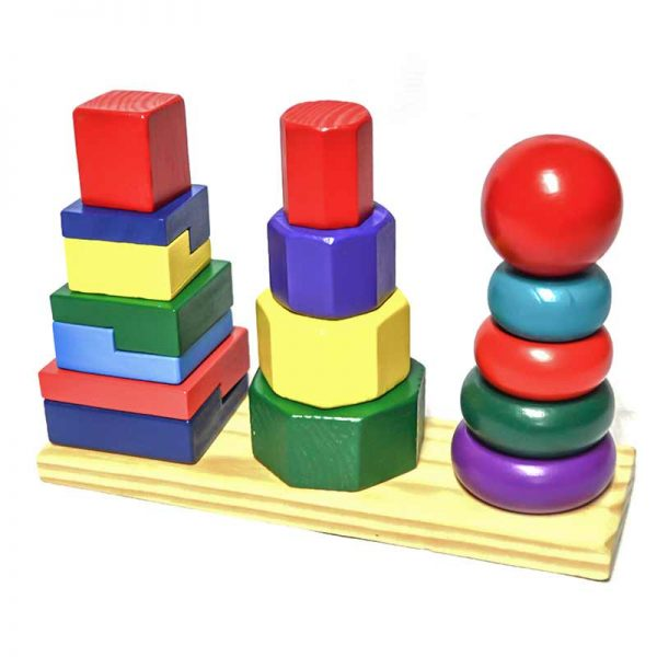 TORRE TRIPLE JUGUETE MADERA - 1