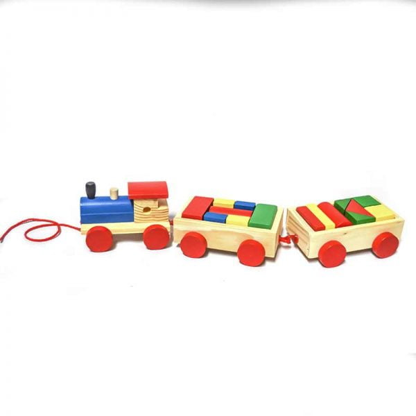 JUEGO DIDÁCTICO TREN 3 CARROS MADERA - 1