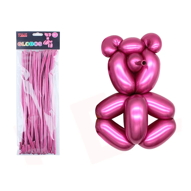 GLOBOS LARGO VIOLETA METALIZADO 25 PCS - 1