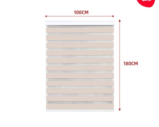 CORTINA ROLLER DUO BLACK-OUT BEIGE 100X180CM - 1