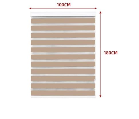CORTINA ROLLER DUO BLACK-OUT BEIGE OSCURO 100X180CM - 1