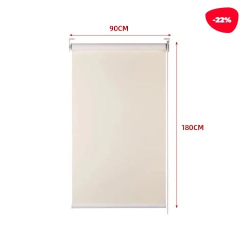 CORTINA ROLLER BLACK-OUT BEIGE CLARO 90X180CM - 1