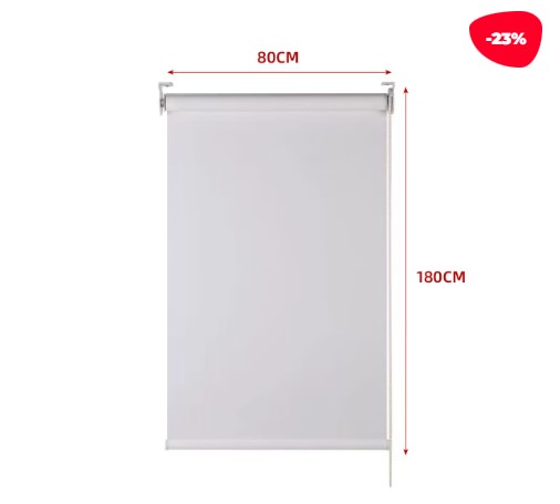 CORTINA ROLLER BLACK-OUT GRIS CLARO 80X180CM - 1