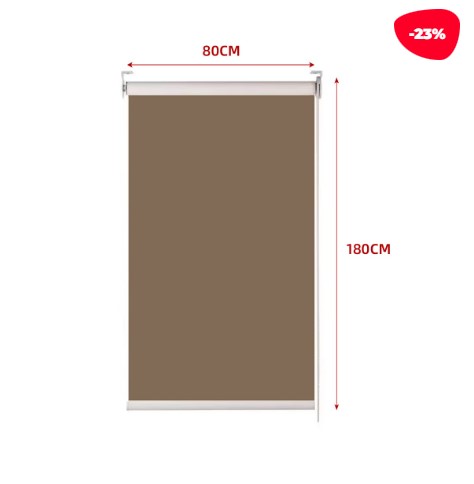 CORTINA ROLLER BLACK-OUT CAFÉ OSCURO 80X180CM - 1